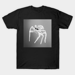 Jumping Spider Drawing V30 (White) T-Shirt